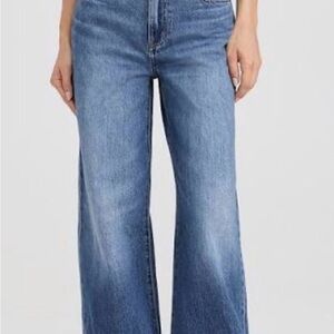 Madewell Wide Leg Flare Jeans in Classic Blue